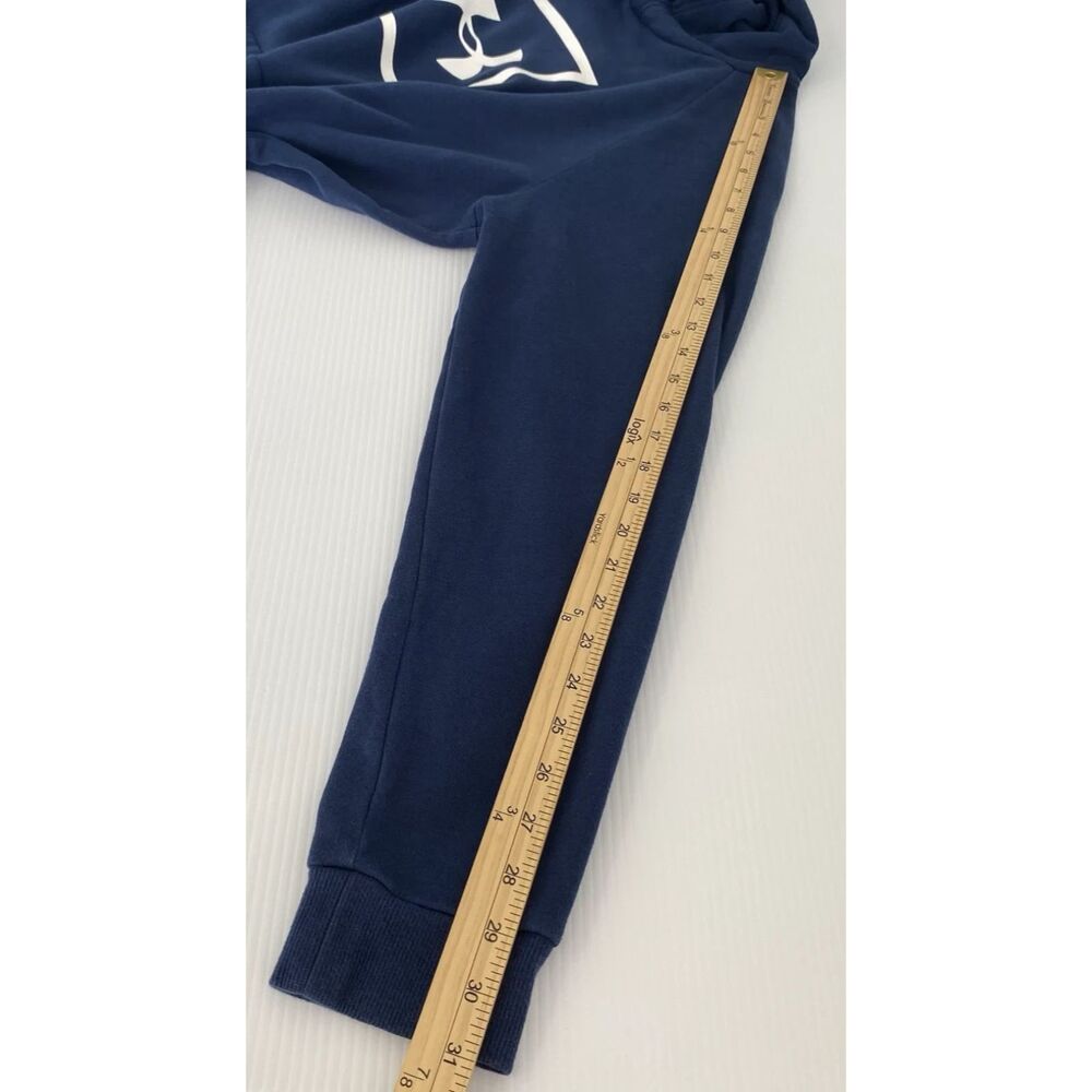 UNDER ARMOUR Men's Sweatshirt Size XL Fleece Logo Hooded Blue - Picture 6 of 9